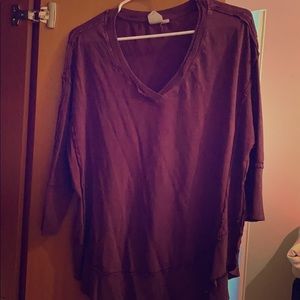 White crow maroon/purple top